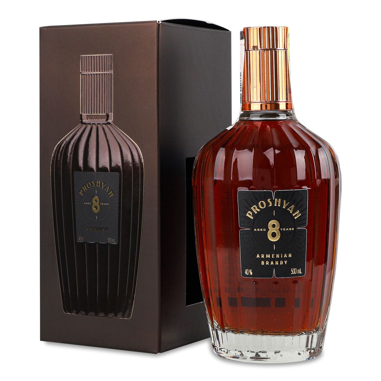 Бренді Вірменський Прошян 8 y.o. 40% 0.5 л gift box